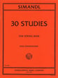 30 STUDIES FOR DEVELOPME STRING BAS cover